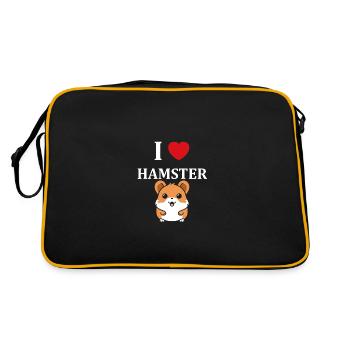 Mignon Humour petit hamster - Sac Retro - noir/or - Dos