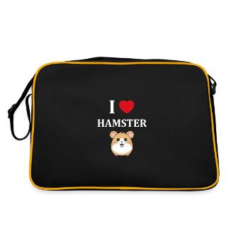 Mignon Humour petit hamster - Sac Retro - noir/or - Dos