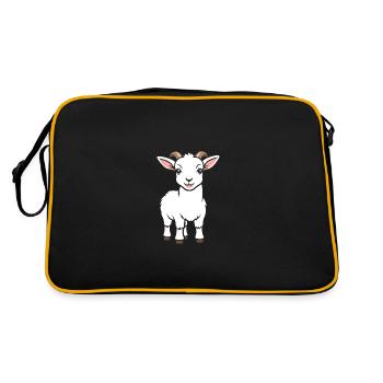 Citation humour petite chèvre - Sac Retro - noir/or - Dos
