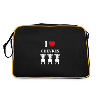 Citation humour petite chèvre - Sac Retro - noir/or - Dos
