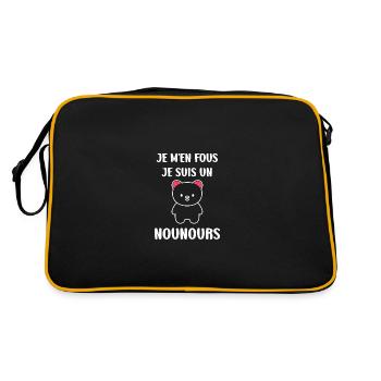 Ours en peluche petit nounours - Sac Retro - noir/or - Dos