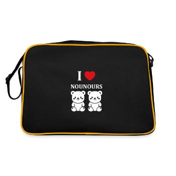 Ours en peluche petit nounours - Sac Retro - noir/or - Dos