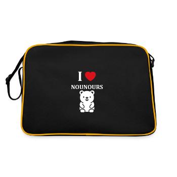 Ours en peluche petit nounours - Sac Retro - noir/or - Dos