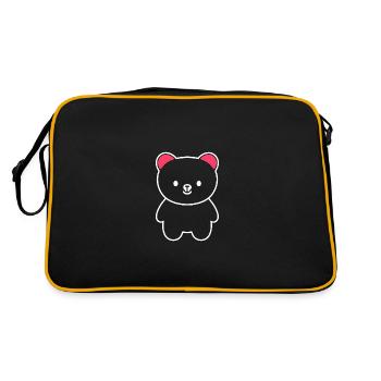 Ours en peluche petit nounours - Sac Retro - noir/or - Dos