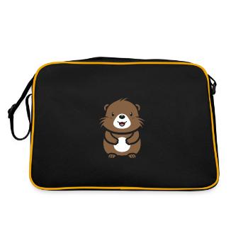 Humour petit castor - Sac Retro - noir/or - Dos