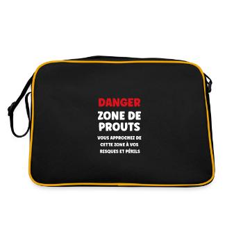 Danger zone de prout - Sac Retro - noir/or - Dos