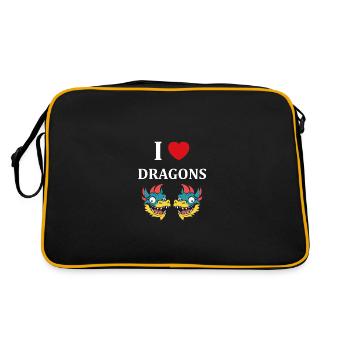 Bébé dragon - Sac Retro - noir/or - Dos