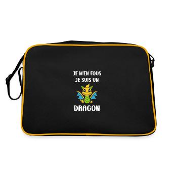 Bébé dragon - Sac Retro - noir/or - Dos