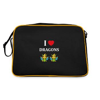Bébé dragon - Sac Retro - noir/or - Dos