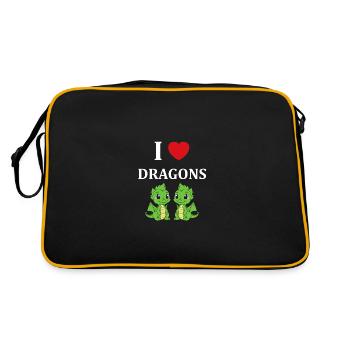 Bébé dragon - Sac Retro - noir/or - Dos