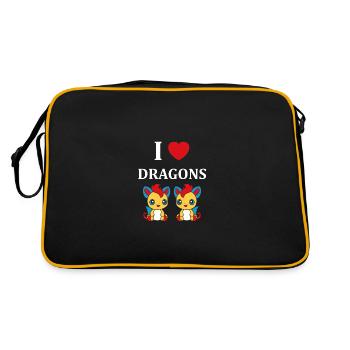 Bébé dragon - Sac Retro - noir/or - Dos