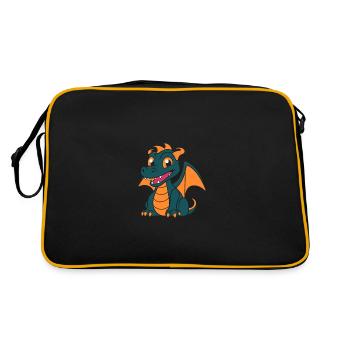 Bébé dragon - Sac Retro - noir/or - Dos