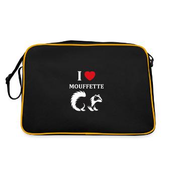 Humour Mouffette - Sac Retro - noir/or - Dos