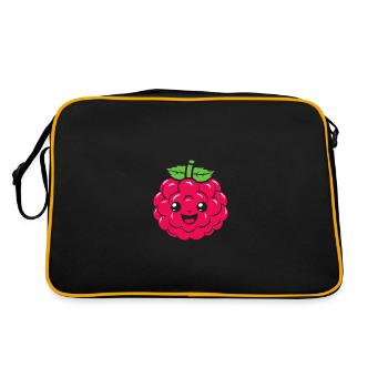 raspberry - Retro Bag - black/gold - Back