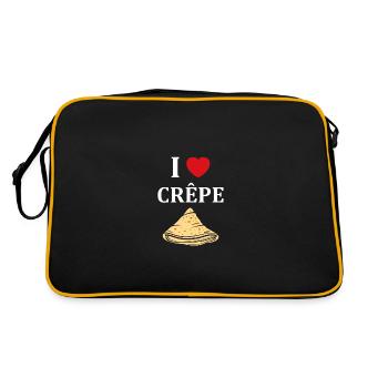 Crêpes Bretagne humour crêpe - Sac Retro - noir/or - Dos