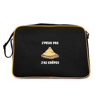 Crêpes Bretagne humour crêpe - Sac Retro - noir/or - Dos