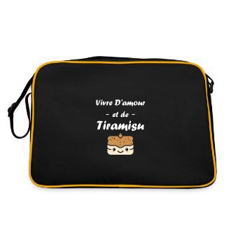 Humour tiramisu - Sac Retro - noir/or - Dos