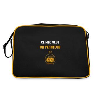 Humour punch planteur - Sac Retro - noir/or - Dos