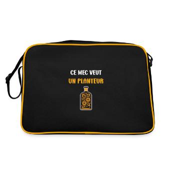 Humour punch planteur - Sac Retro - noir/or - Dos