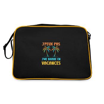 je suis en vacances - Sac Retro - noir/or - Dos