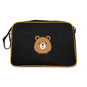 Petit animal mignon Quokka - Sac Retro - noir/or - Dos