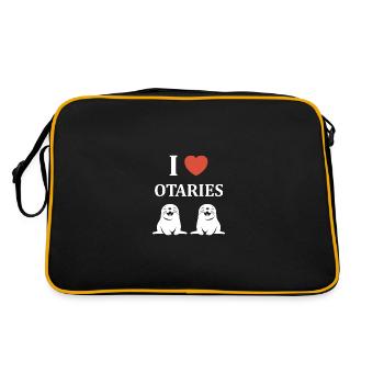 Animal mingon humour otarie - Sac Retro - noir/or - Dos