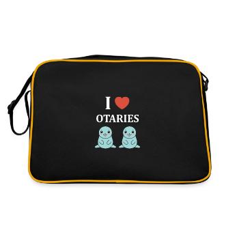 Animal mignon humour otarie - Sac Retro - noir/or - Dos