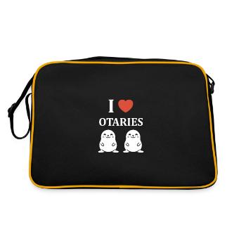 Animal mingon humour otarie - Sac Retro - noir/or - Dos
