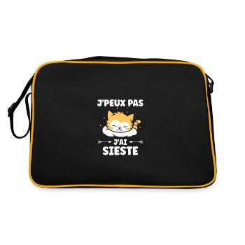 J'ai sieste - Sac Retro - noir/or - Dos