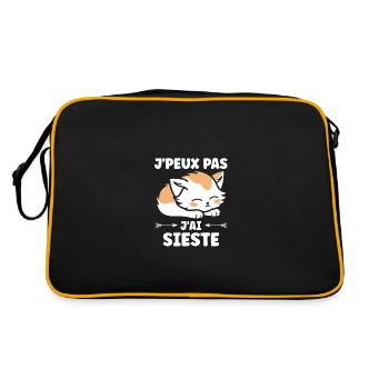 J'ai sieste - Sac Retro - noir/or - Dos