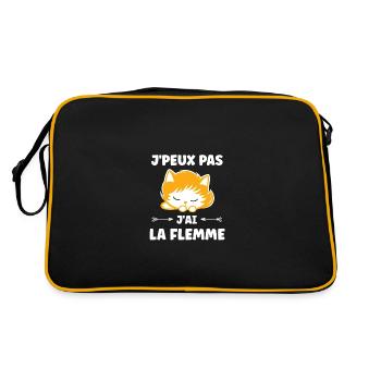 J'ai la flemme - Sac Retro - noir/or - Dos
