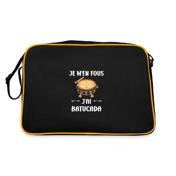 Humour tambour batucada - Sac Retro - noir/or - Dos