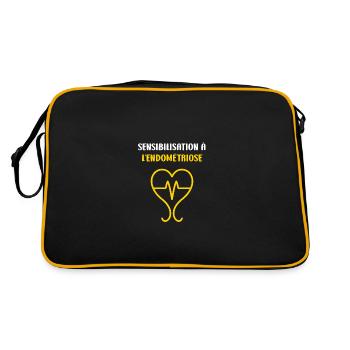 sensibilisation endométriose - Sac Retro - noir/or - Dos