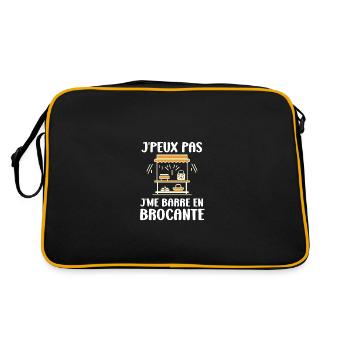 Vide grenier humour brocante - Sac Retro - noir/or - Dos