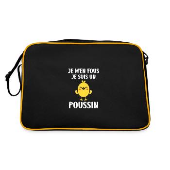 Humour petit poussin - Sac Retro - noir/or - Dos