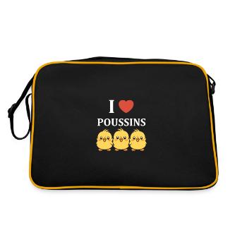 Humour petit poussin - Sac Retro - noir/or - Dos