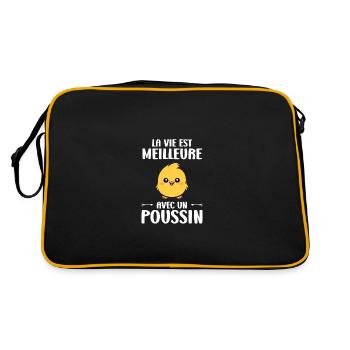 Humour petit poussin - Sac Retro - noir/or - Dos