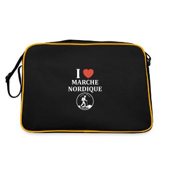 Randonné humour marche nordique - Sac Retro - noir/or - Dos