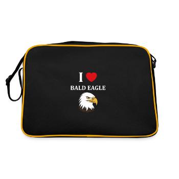 Citation humour Oiseau aigle - Sac Retro - noir/or - Dos
