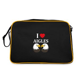 Citation humour Oiseau aigle - Sac Retro - noir/or - Dos