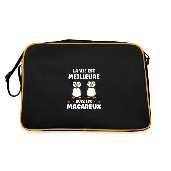 macareux - Sac Retro - noir/or - Dos