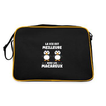 macareux - Sac Retro - noir/or - Dos
