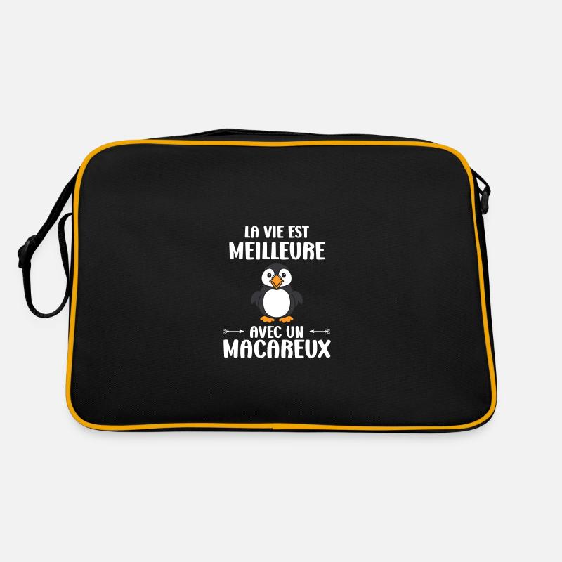 macareux - Sac Retro - noir/or