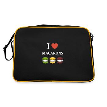 i love macaroons - Retro Bag - black/gold - Back