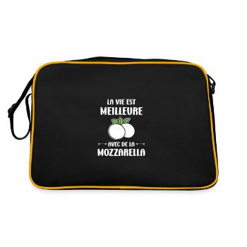 Humour mozzarella - Sac Retro - noir/or - Dos