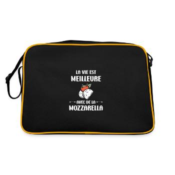 Humour mozzarella - Sac Retro - noir/or - Dos
