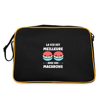 macarons - Sac Retro - noir/or - Dos