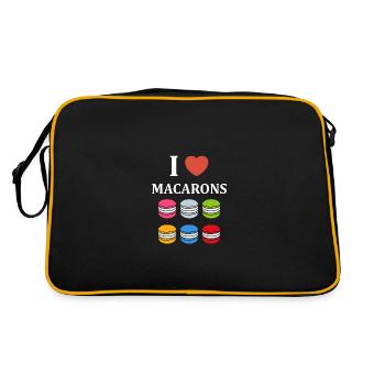 i love macaroons - Retro Bag - black/gold - Back