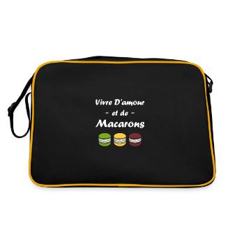 macarons - Sac Retro - noir/or - Dos