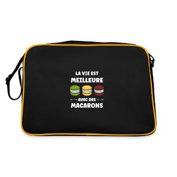 macarons - Sac Retro - noir/or - Dos